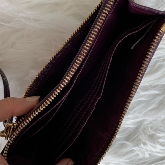 Coach Purple Wristlet w/ Gold Hardware - Picture 4 of 4